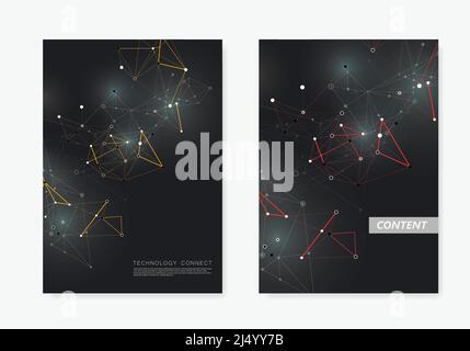 Polygonal in origami style on white background. Internet technology. Vector pattern. Communication network. Abstract tech connect background Stock Vector