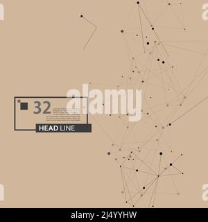 Geometric dots texture. Technology network vector illustration. Social network. Vector data. Stock Vector