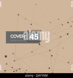 Geometric dots texture. Technology network vector illustration. Social network. Vector data. Stock Vector