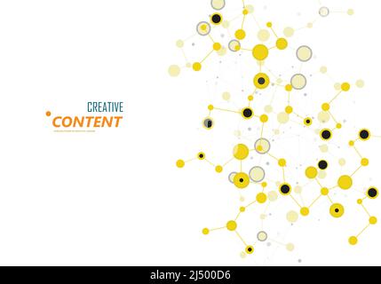 Digital science technology concept. Business technology concept. Abstract low poly background. Network connection structure. Global network connection Stock Vector