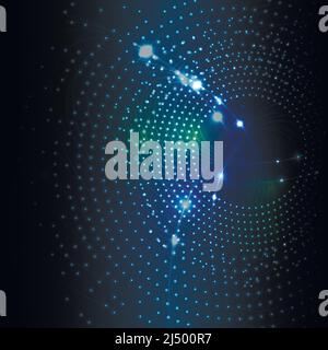 Halftone dots background. Business technology concept. Vector pattern. Business card. Web template. Vintage style. Abstract vector texture Stock Vector