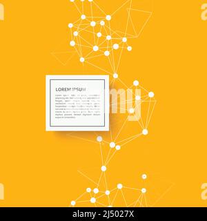 Connection dots element shape. Vector geometric background Stock Vector