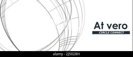 Abstract connect circles. Connection symbol atom template. Vector illustration modern layout template design Stock Vector