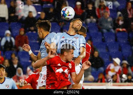 HARRISON, NJ - APRIL 15: Sean Nealis #15 of New York Red Bulls