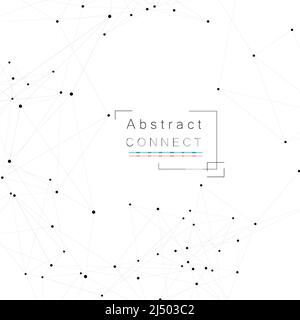 Pattern on light background. Communication network. Vector design template. Future technology. Digital modern communication. Line style vector Stock Vector