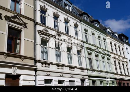 typical workers' houses from the late 19th century in cologne ehrenfeld Stock Photo