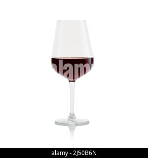 Red Wine in glass isolated on white background Stock Photo