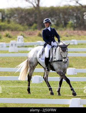 Burnham Market, UK. 14th Apr, 2022. Zara Tindall on Classicals Euro Star competes in the Burnham Market International Horse Trials at Burnham Market, Norfolk, UK, on April 14, 2022. Credit: Paul Marriott/Alamy Live News Stock Photo