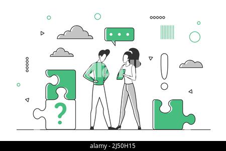 Business task management and solutions tools. Team challenge on right decision making vector monocolor illustration Stock Vector