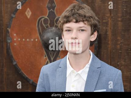 Los Angeles, USA. 18th Apr, 2022. Oscar Novak arrives at THE NORTHMAN Los Angeles Premiere held at the TCL Chinese Theatre in Hollywood, CA on Monday, ?April 18, 2022. (Photo By Sthanlee B. Mirador/Sipa USA) Credit: Sipa USA/Alamy Live News Stock Photo