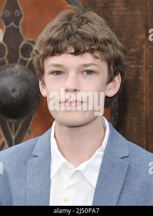 Los Angeles, USA. 18th Apr, 2022. Oscar Novak arrives at THE NORTHMAN Los Angeles Premiere held at the TCL Chinese Theatre in Hollywood, CA on Monday, ?April 18, 2022. (Photo By Sthanlee B. Mirador/Sipa USA) Credit: Sipa USA/Alamy Live News Stock Photo