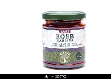 Jar of  Belazu Rose Harissa Paste Stock Photo