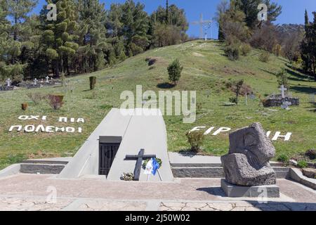 Kalavryta Sacrifice Memorial, Kalavryta, Peloponnese, Greece. Stock Photo