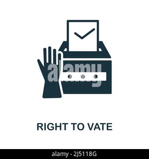 Right To Vate icon. Simple element from social activity collection. Creative Right To Vate icon for web design, templates, infographics and more Stock Vector