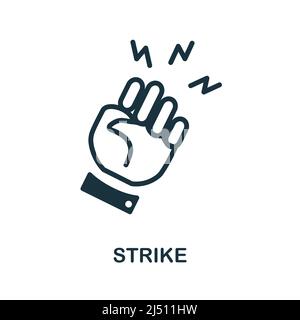 Strike icon. Simple element from social activity collection. Creative Strike icon for web design, templates, infographics and more Stock Vector