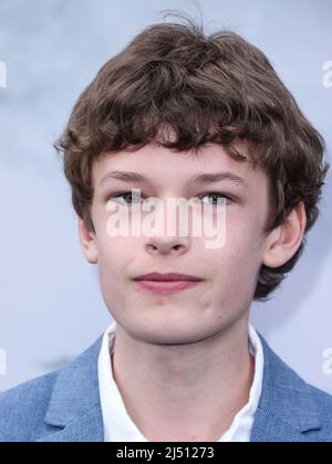 HOLLYWOOD, LOS ANGELES, CALIFORNIA, USA - APRIL 18: Oscar Novak arrives at the Los Angeles Premiere Of Focus Features' 'The Northman' held at the TCL Chinese Theatre IMAX on April 18, 2022 in Hollywood, Los Angeles, California, United States. (Photo by Xavier Collin/Image Press Agency) Stock Photo