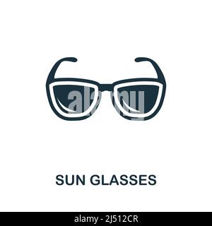 Sun Glasses icon. Monochrome simple Sun Glasses icon for templates, web design and infographics Stock Vector