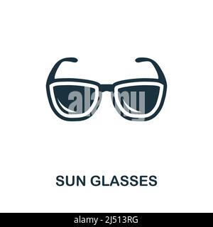 Sun Glasses icon. Monochrome simple Sun Glasses icon for templates, web design and infographics Stock Vector