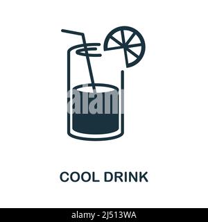 Cool Drink icon. Monochrome simple Cool Drink icon for templates, web design and infographics Stock Vector