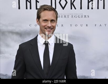Cast member Alexander Skarsgard attends the premiere of the action-filled motion picture epic 'The Northman' at the TCL Chinese Theatre in the Hollywood section of Los Angeles on Monday, April 18, 2022. Storyline: From visionary director Robert Eggers comes 'The Northman,' an action-filled epic that follows a young Viking prince on his quest to avenge his father's murder.  Photo by Jim Ruymen/UPI Stock Photo