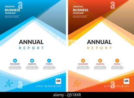 Modern Annual Report Catalog Cover Design Template Adept to the flyer, brochure, catalog, magazine, cover, booklet, presentation, website, banner, etc Stock Vector