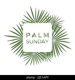 Palm Sunday banner. Holy Week. Vector illustration, flat design Stock Vector