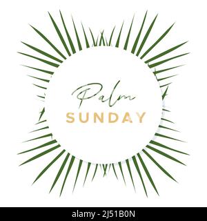 Palm Sunday banner. Holy Week. Vector illustration, flat design Stock Vector