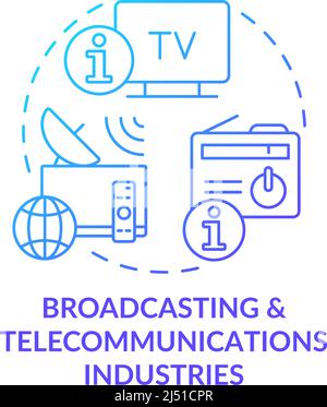 Broadcasting industry linear icon. Telecommunications. Soundwave ...
