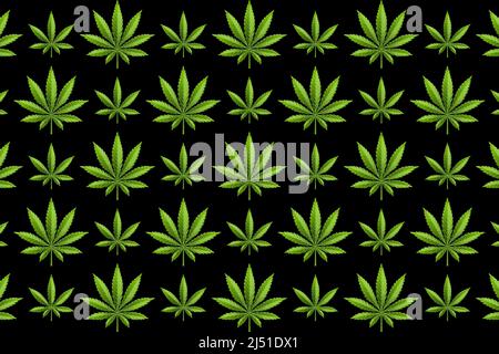 Marijuana leaf or cannabis leaf weed pattern Stock Vector