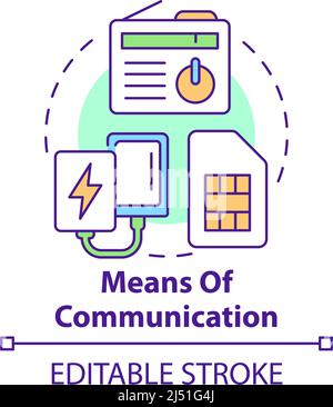 Means of communication concept icon Stock Vector