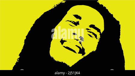 Bob Marley Pop art portrait Stock Vector