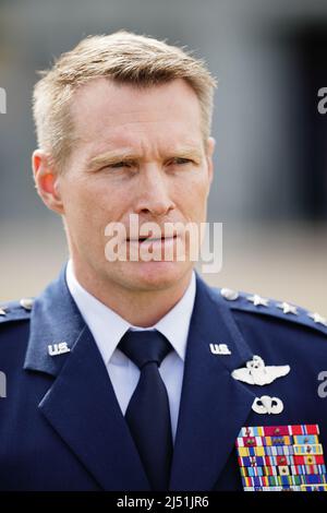 Lieutenant General Lance K Landrum, the 23rd Deputy Chair of the North Atlantic Treaty Organization (NATO) Military Committee, attends the Invictus Games in The Hague, Netherlands. Picture date: Tuesday April 19, 2022. Stock Photo