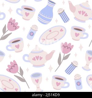 Ceramic pastel pattern Stock Vector