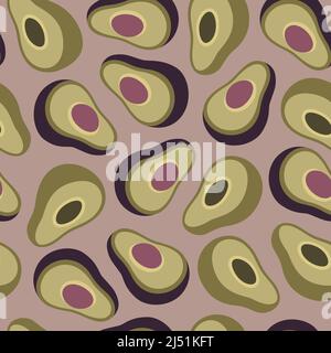 Avocado pattern Stock Vector