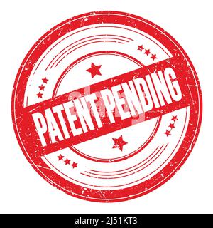 PATENT PENDING text on red round grungy texture stamp. Stock Photo