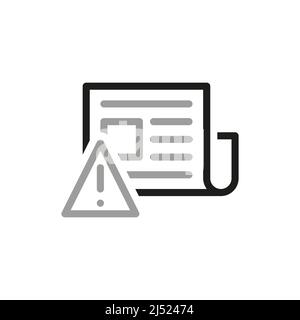 Simple Fake News Related Vector Line Icon. Mistakes in the news. Stock Vector
