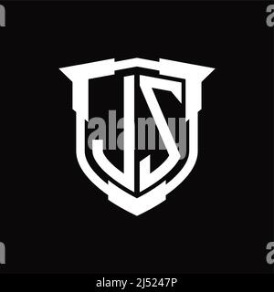 JZ Logo monogram letter with shield and slice style blackground design ...
