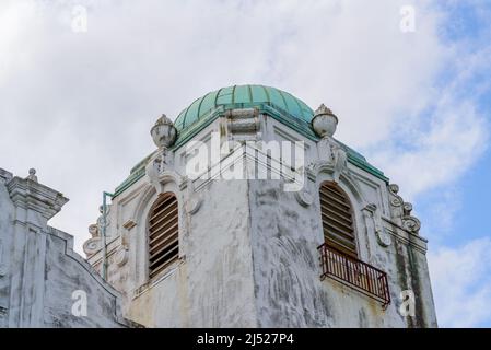 NEW ORLEANS, LA, USA - APRIL 15, 2022: Bell Tower for closed Our Lady of Lourdes Catholic Church on Napoleon Avenue Stock Photo