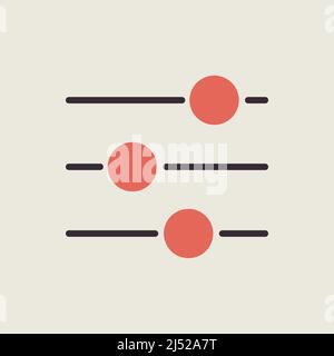 Equalizer flat vector icon. Music sound wave symbol. Graph symbol for music and sound web site and apps design, logo, app, UI Stock Vector