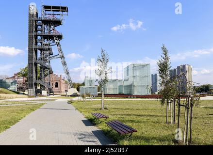 The new part of The Silesian Museum in Katowice, Poland. Stock Photo