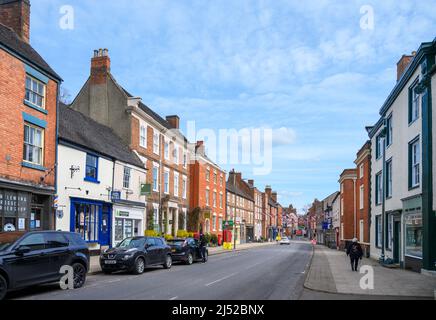 Church Street in the centre of Ashbourne, Peak District, Derbyshire, England, UK Stock Photo