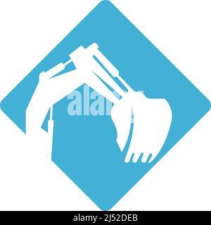 Excavator icon design illustration template vector Stock Vector