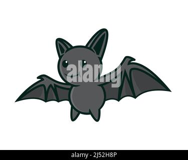 Cute and Sweet Flying Bat Illustration Vector Stock Vector