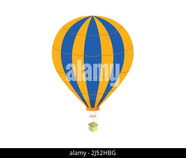 Flying Air Balloon Illustration Vector Stock Vector