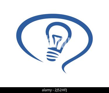 Simple Bright Idea and Sharing Idea Symbol Stock Vector
