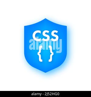 Cascading Style Sheets, css label. High performance. Vector stock illustration. Stock Vector