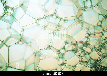 Abstract background and texture of white bubbles Stock Photo