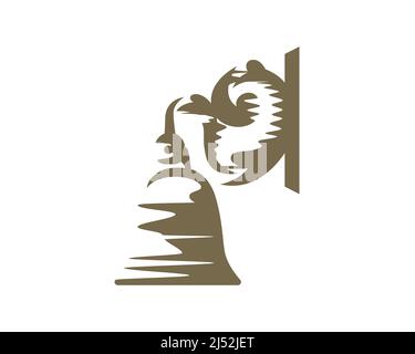 Old Ship Bell with Silhouette Style Vector Stock Vector
