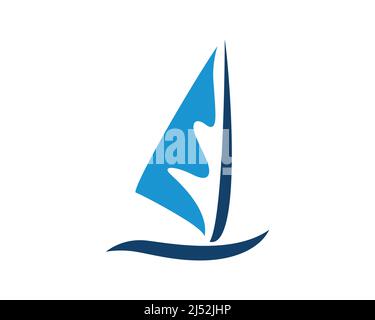 Sailing Catamaran and Sail Boat Symbol Vector Stock Vector