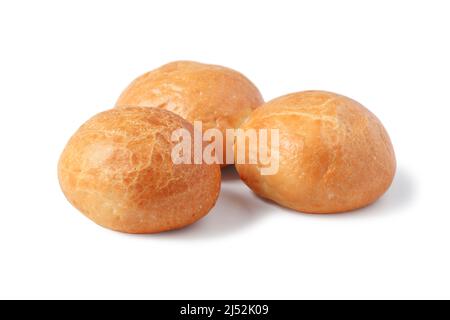 Butter buns close up isolated on white background Stock Photo